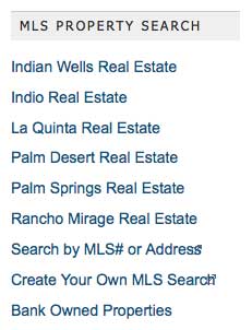 MLS Property Search Palm Springs Real Estate