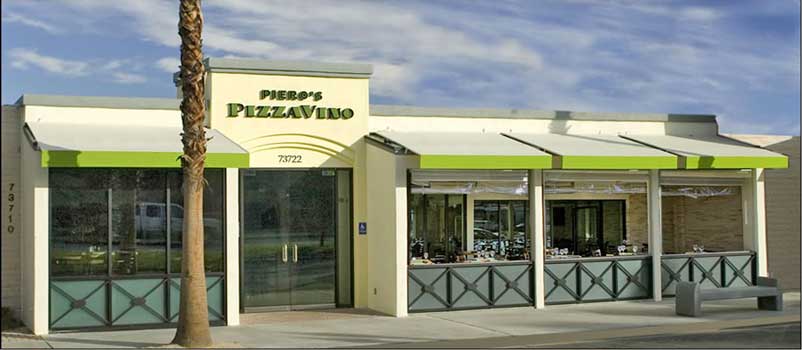 Pieros pizza front Palm Springs Real Estate